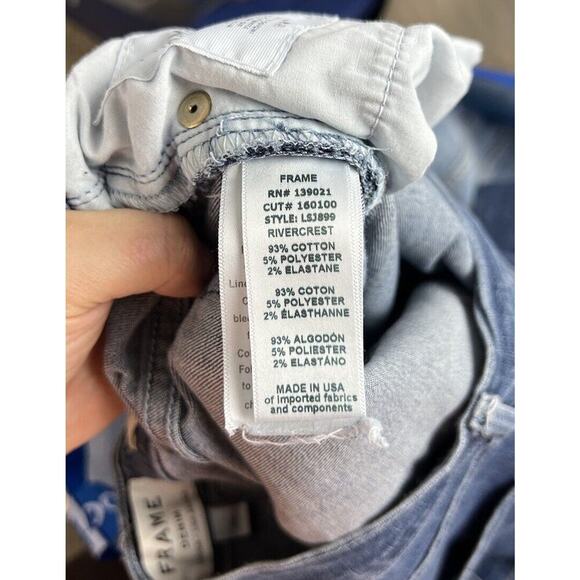 FRAME Le Skinny de Jeanne Crop Distressed Denim Jeans Size 28 LSJ899 Cotton Wm’s - Picture 4 of 4
